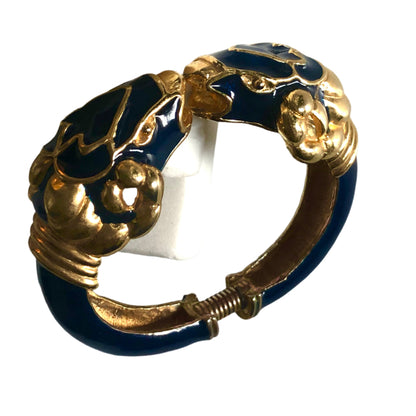 Vintage Donald Stannard bracelet double heads ram enamel