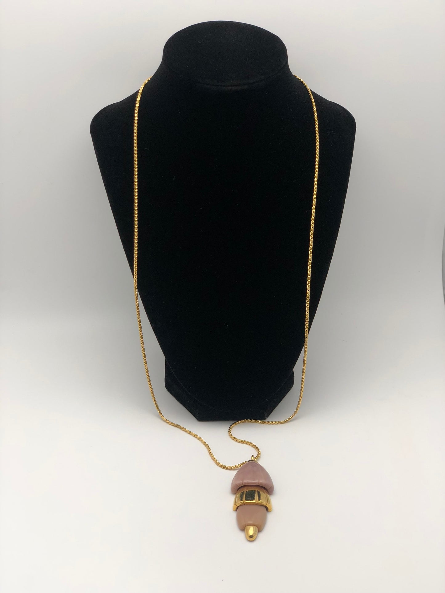 vintage GIVENCHY necklace pendant purple lucite