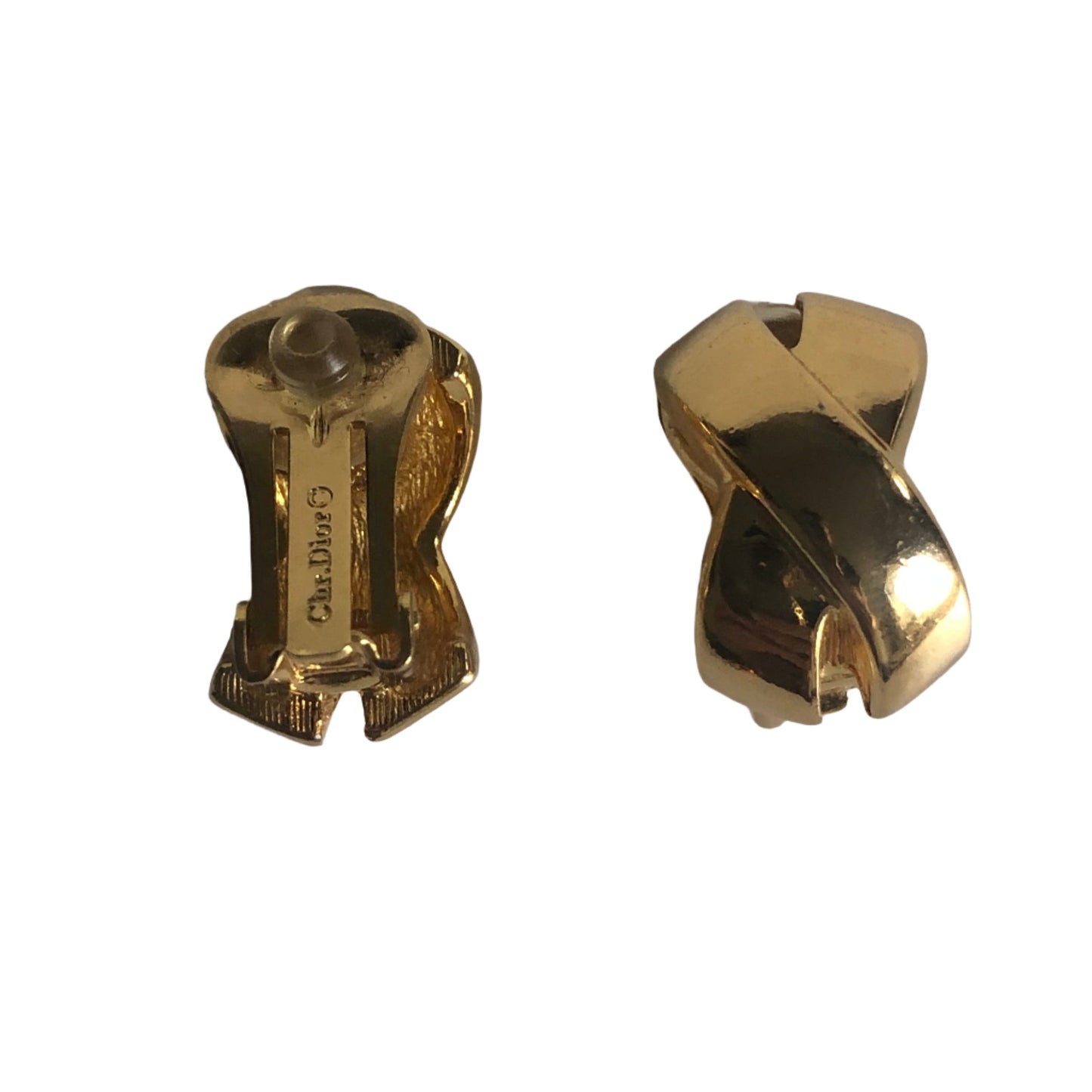 Vintage Chr. Dior earrings clip on cross