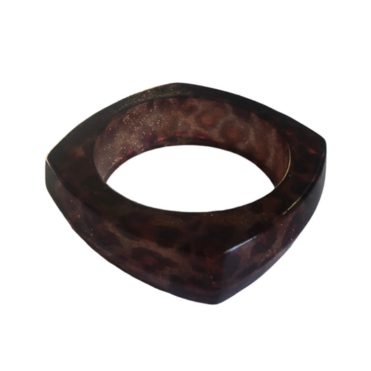 Vintage bracelet lucite chunky animal print