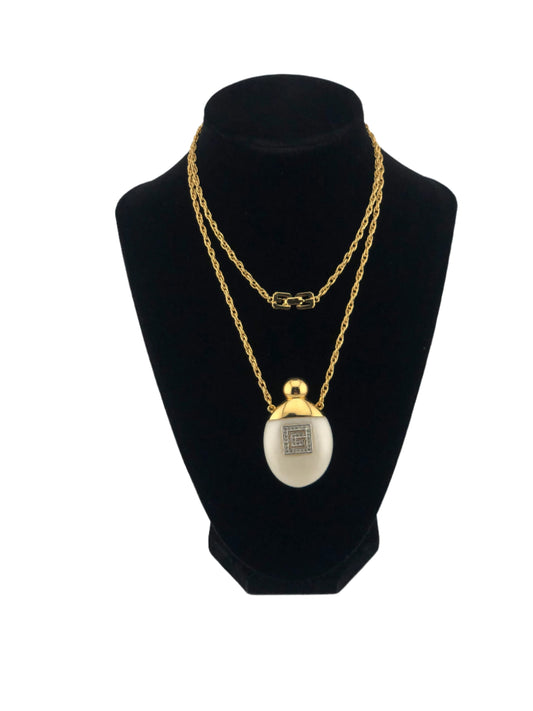 Vintage GIVENCHY Necklace Perfume Pearl  Bottle