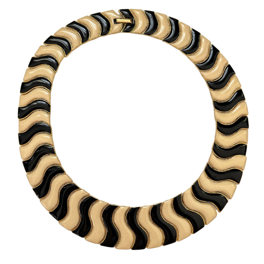 Vintage Les Bernard necklace collar enamel