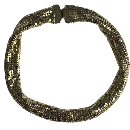 Vintage Lanvin Paris necklace metal mesh