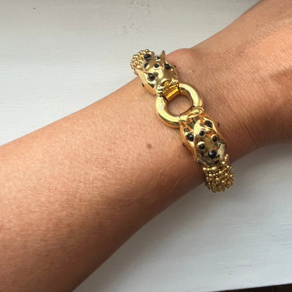 Vintage CINER panther head bracelet