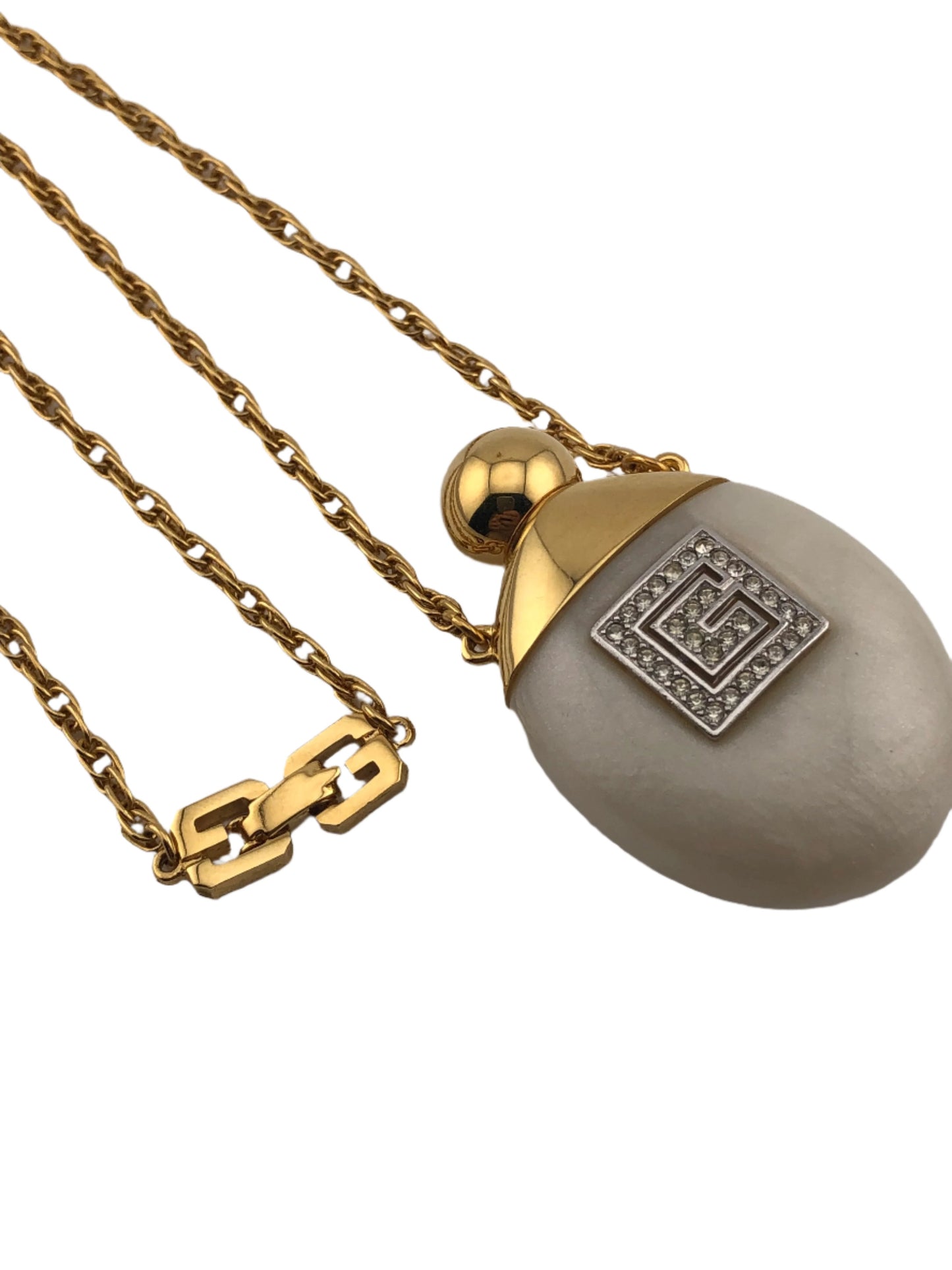 Vintage GIVENCHY Necklace Perfume Pearl  Bottle
