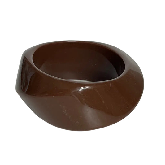 Vintage bracelet chunky plastic brown 1970’s