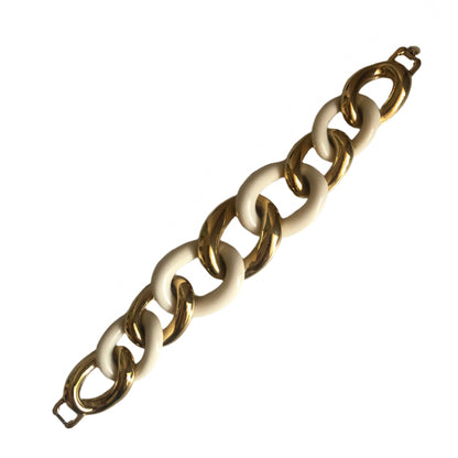 Vintage GIVENCHY bracelet wide chain plastic 80s