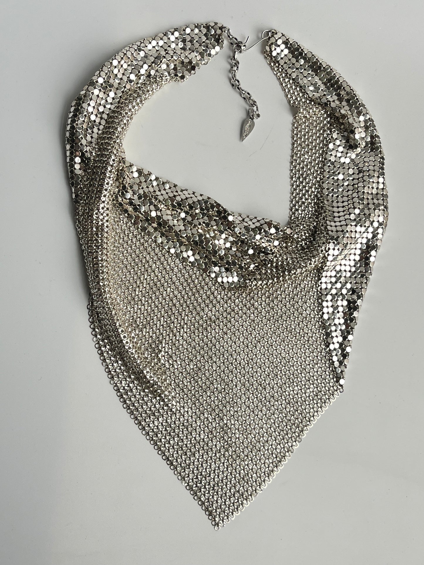 Whiting&Davis necklace metal mesh 1960's