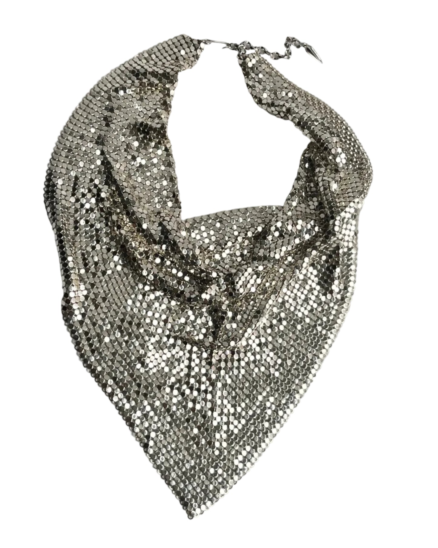Whiting&Davis necklace metal mesh 1960's