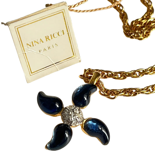 Vintage Nina Ricci necklace Gripoix pendant