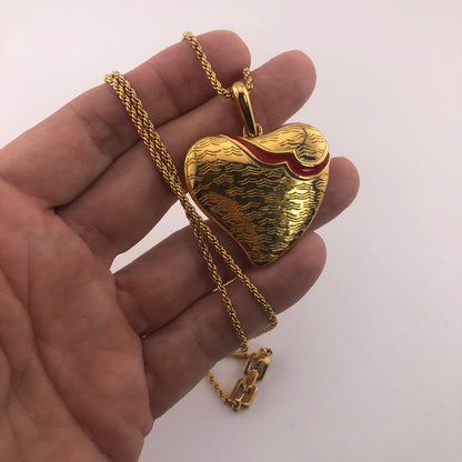 Vintage GIVENCHY Heart Pendant Necklace