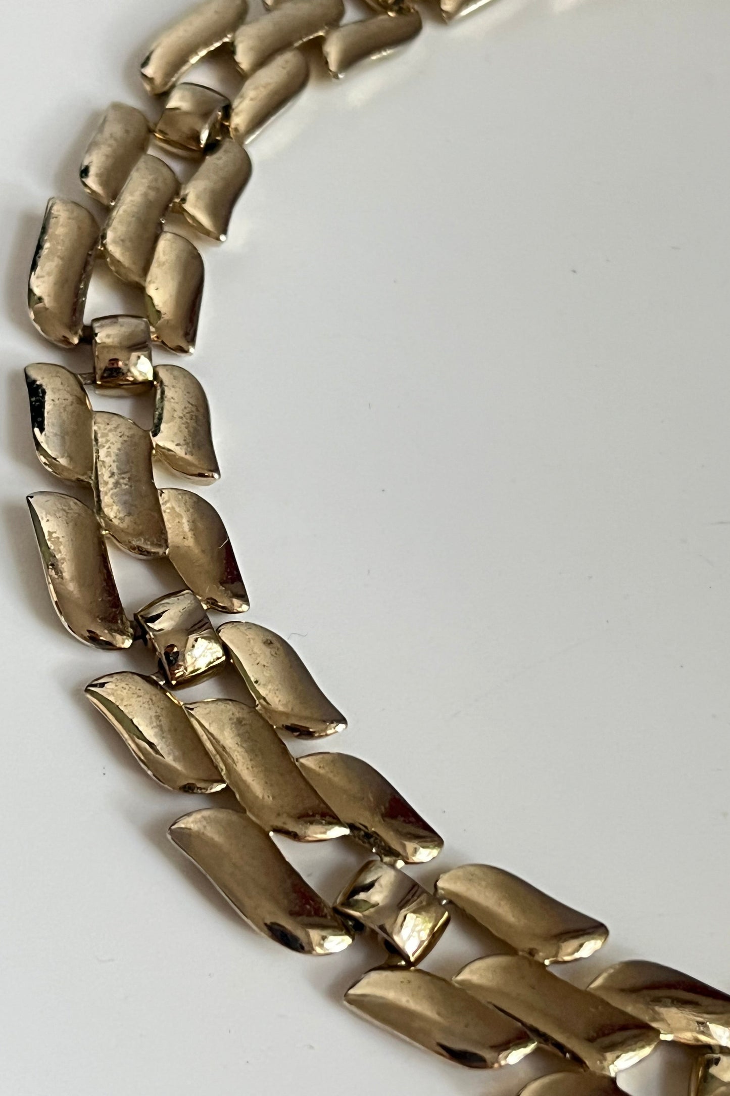Vintage Monet necklace collar gold tone 1950's