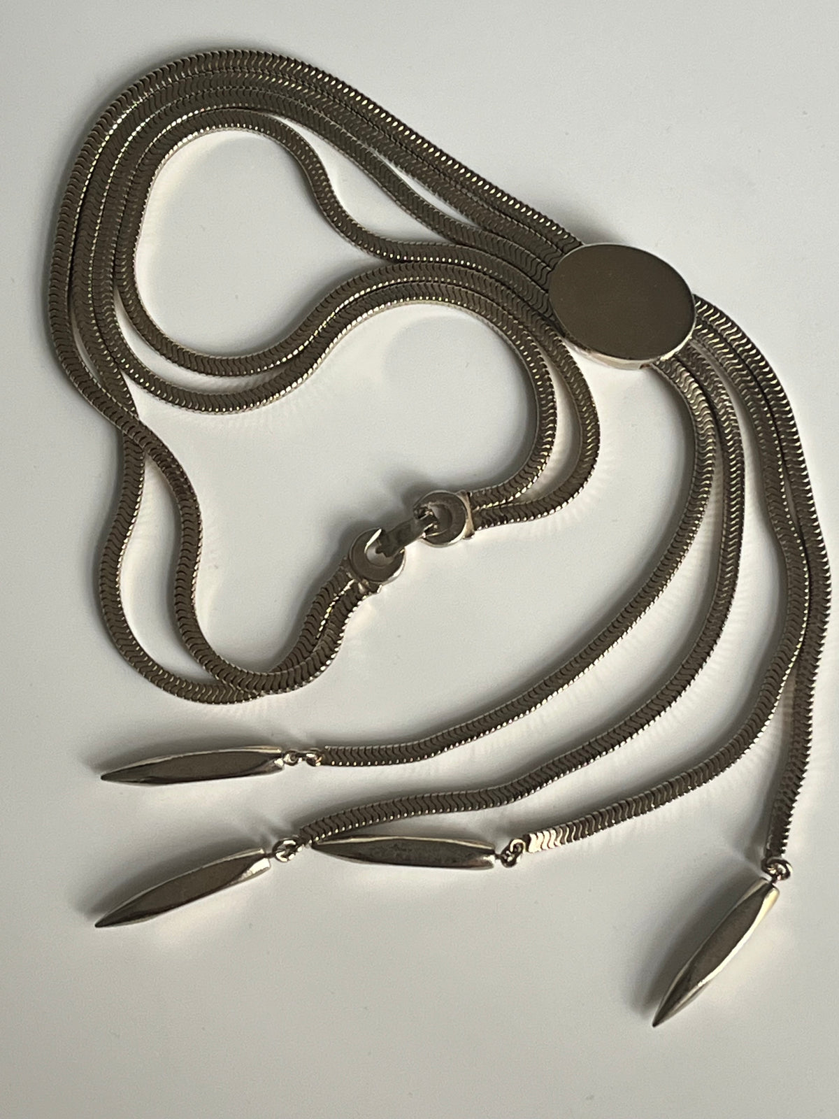 Vintage Monet snake chain slide gold tone  1950’s