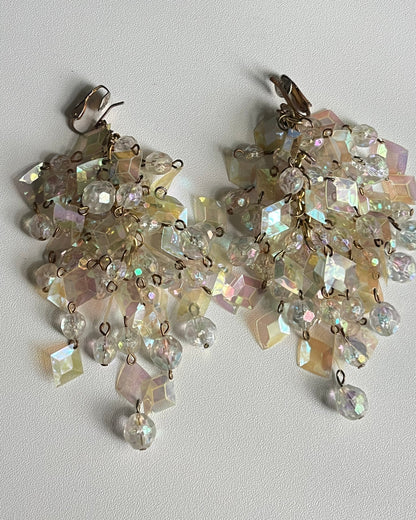 Vintage earrings lucite dangle waterfall