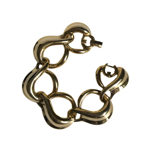 GIVENCHY bracelet  wide link swirl heart