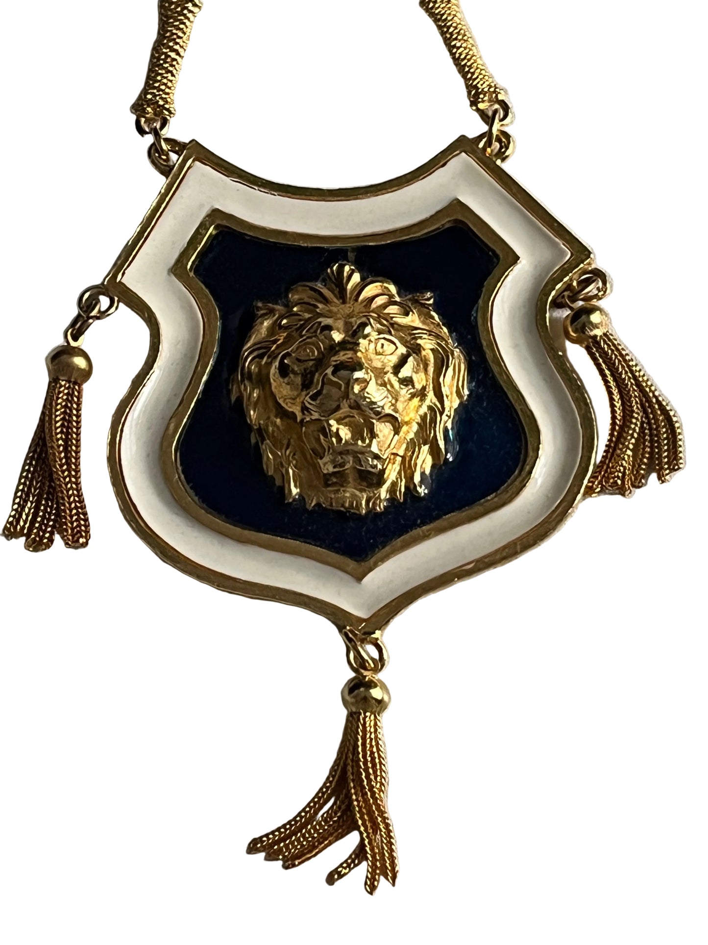 Vintage ACCESSOCRAFT NY lion necklace 1960's