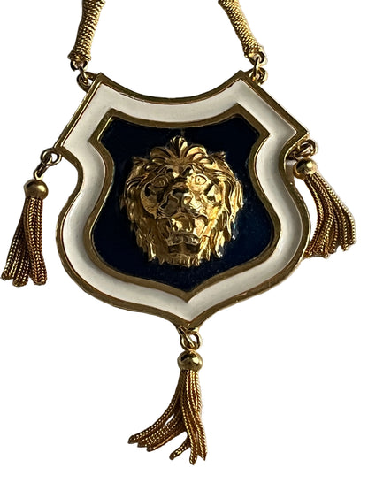 Vintage ACCESSOCRAFT NY lion necklace 1960's