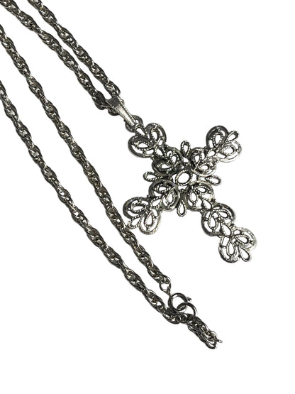 Vintage Trifari necklace filigree cross 1960’s