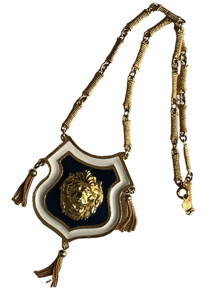 Vintage ACCESSOCRAFT NY lion necklace 1960's