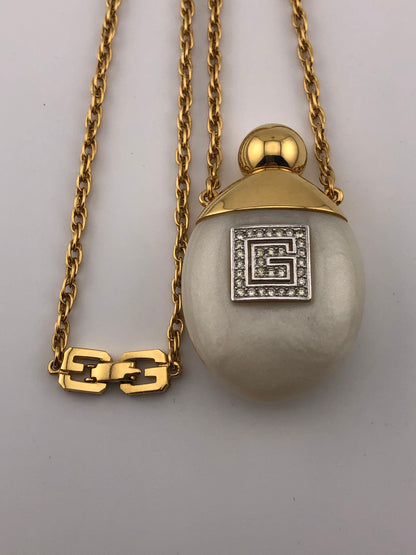 Vintage GIVENCHY Necklace Perfume Pearl  Bottle