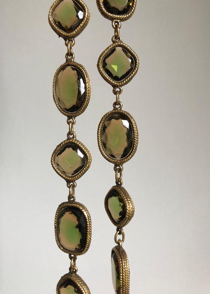 Accessocraft necklace cut crystal open back