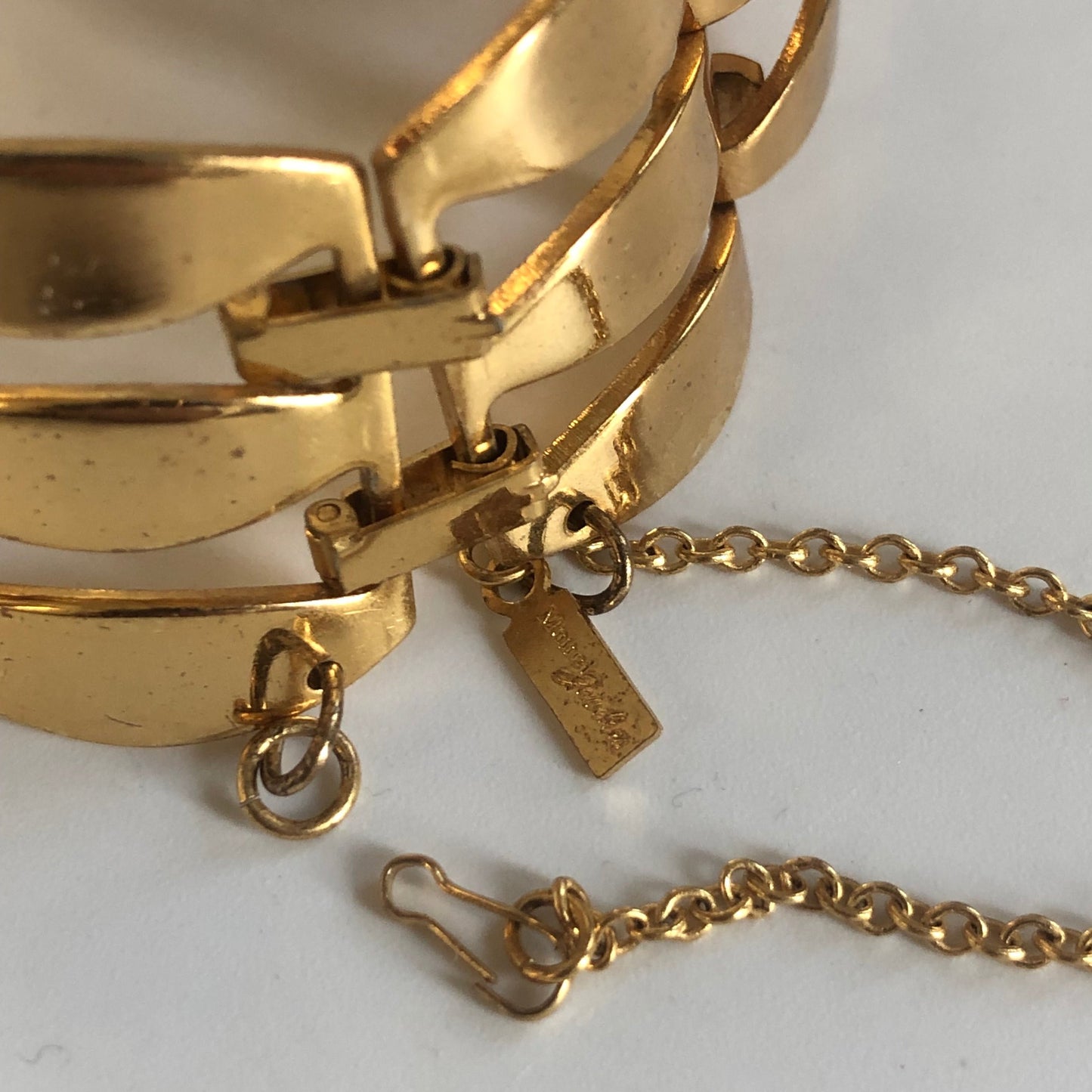 Vintage Monet jewelers bracelet gold plated links