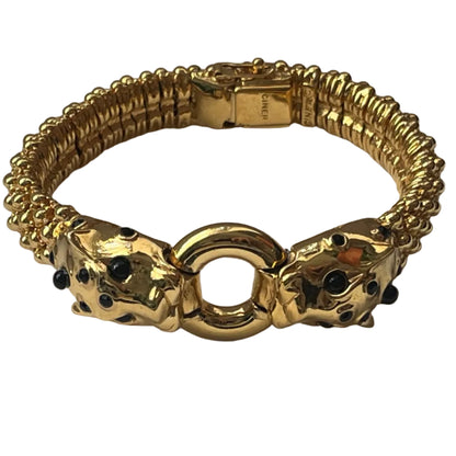 Vintage CINER panther head bracelet
