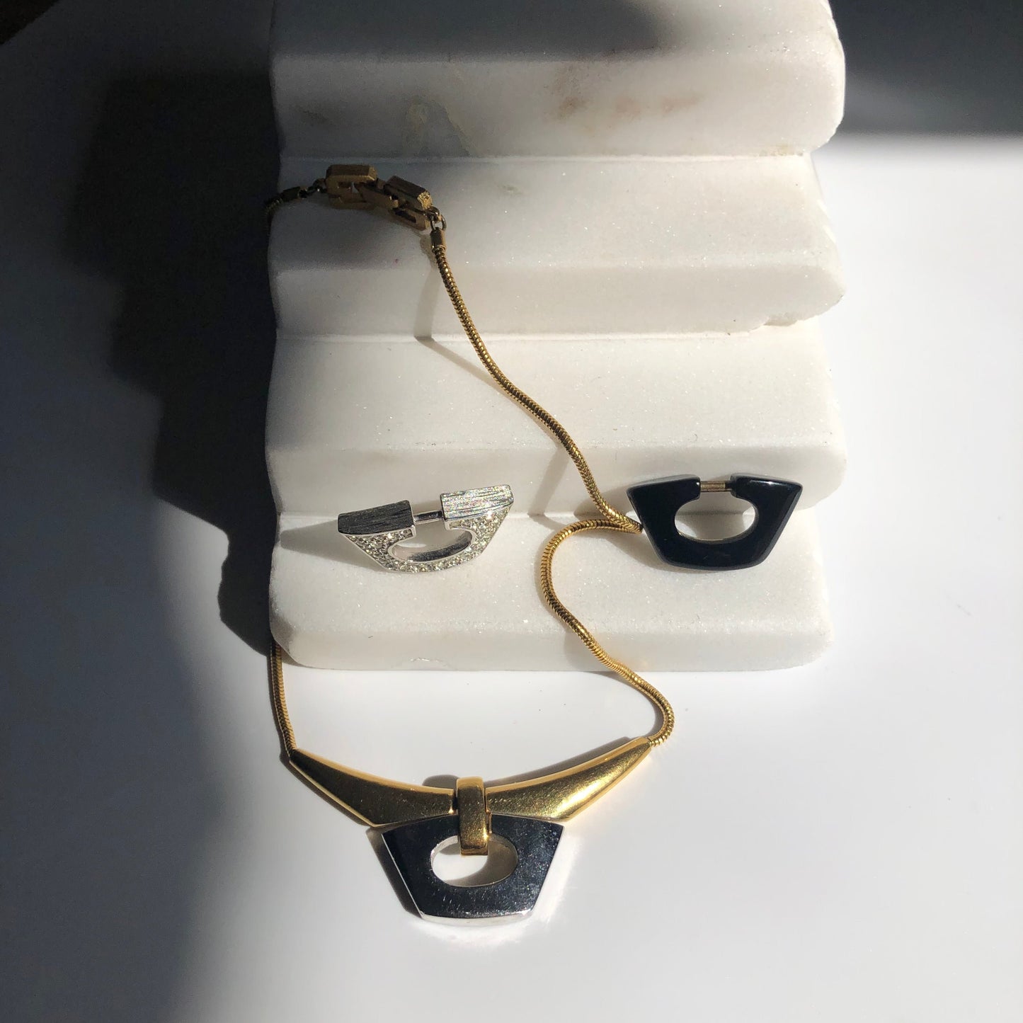 Vintage GIVENCHY necklace moveable pendants