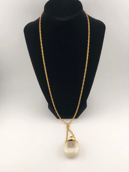 Vintage GIVENCHY Necklace Perfume Pearl  Bottle