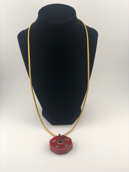 Vintage GIVENCHY necklace lucite pendant turtle  bee