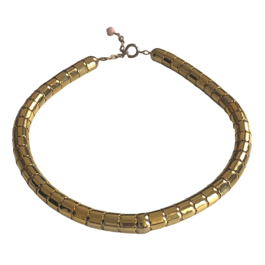 Vintage snake necklace gold plated
