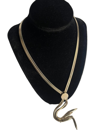 Vintage Monet snake chain slide gold tone  1950’s