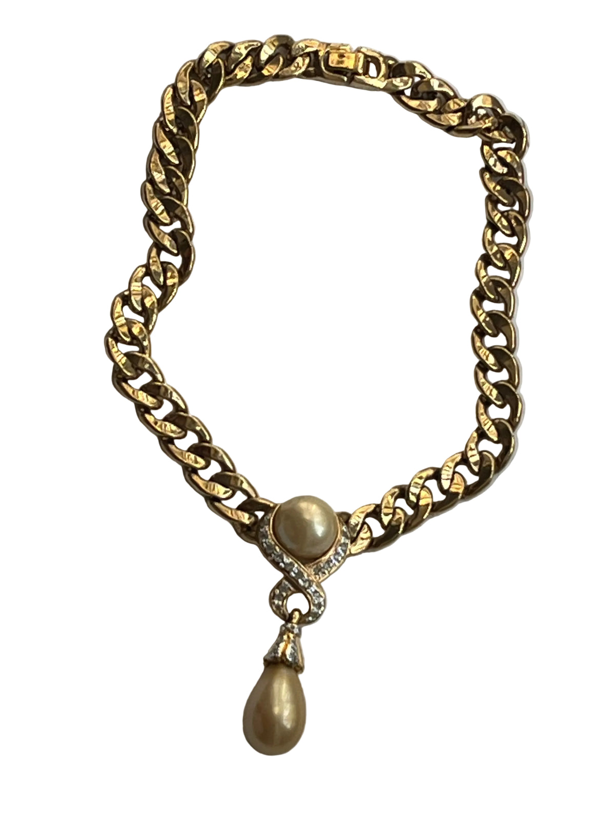 Vintage VogueBijoux  necklace dangle pearl bead