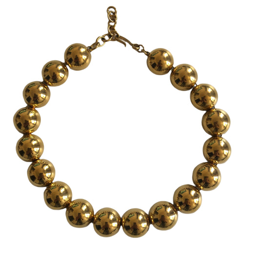 Vintage necklace Monet gold plated half ball links