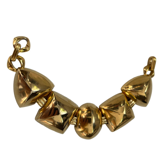 Vintage YSL bracelet chunky domed  links gold plated