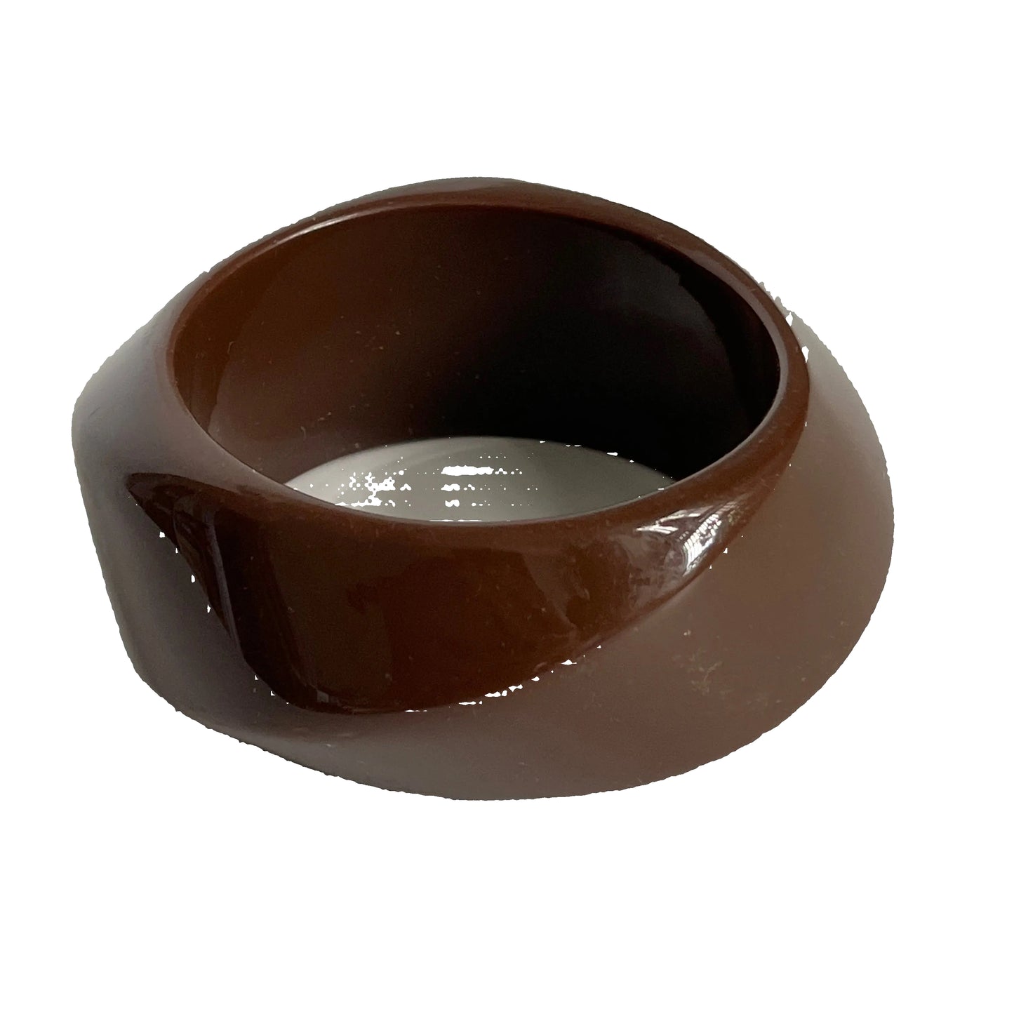 Vintage bracelet chunky plastic brown 1970’s