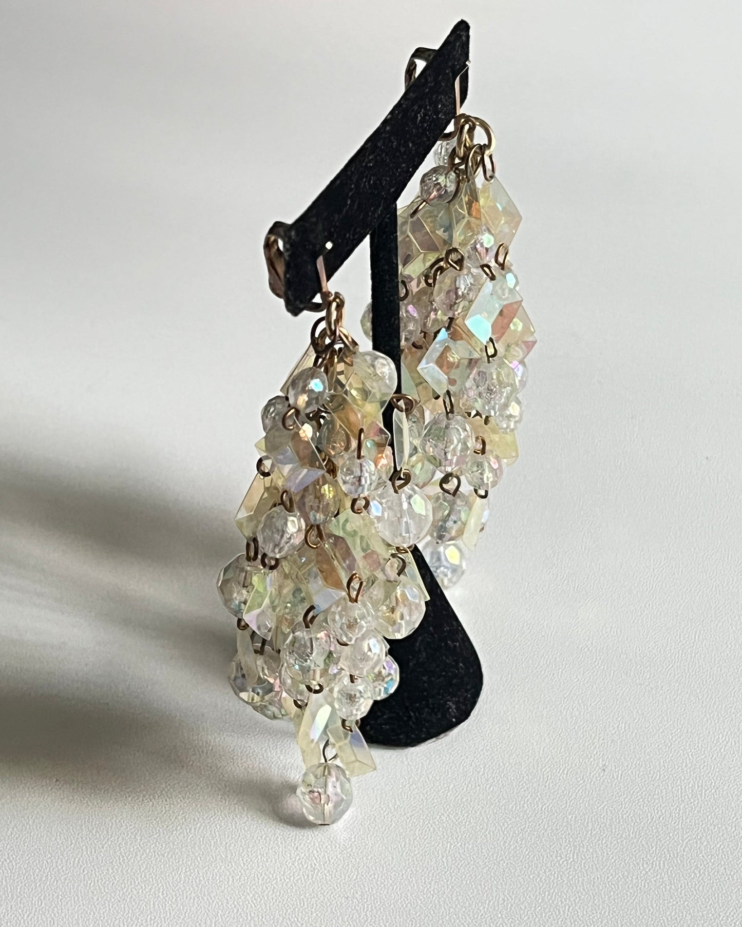 Vintage earrings lucite dangle waterfall