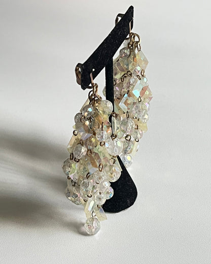 Vintage earrings lucite dangle waterfall