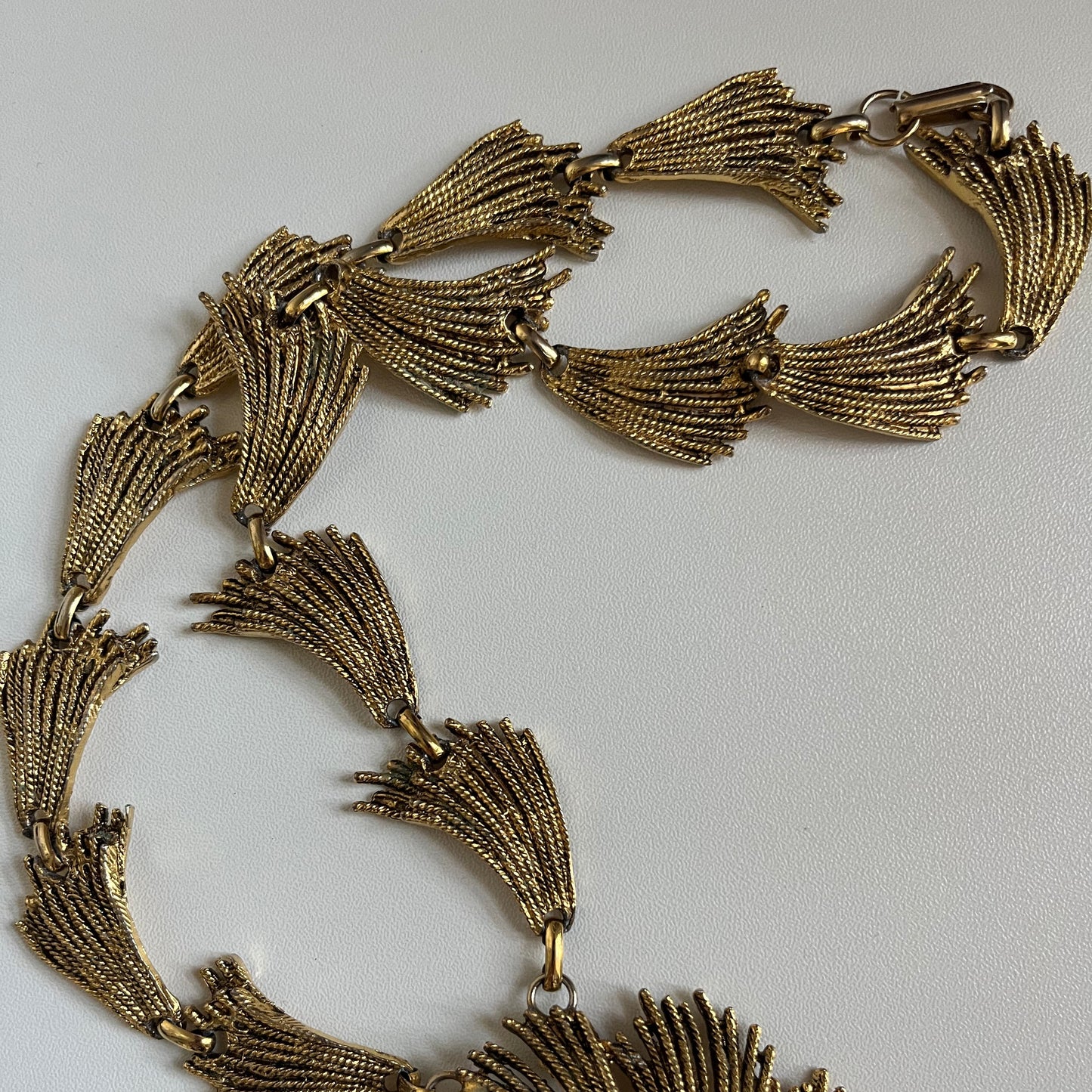 Vintage necklace chunky pendant textured 1960’s