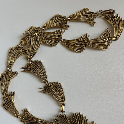 Vintage necklace chunky pendant textured 1960’s