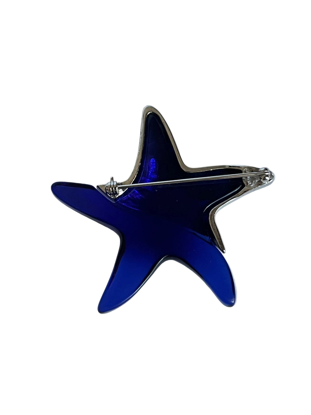 Vintage givenchy  necklace star blue lucite pendant