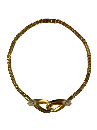 Vintage  GIVENCHY  Necklace Logo Pendant 1979