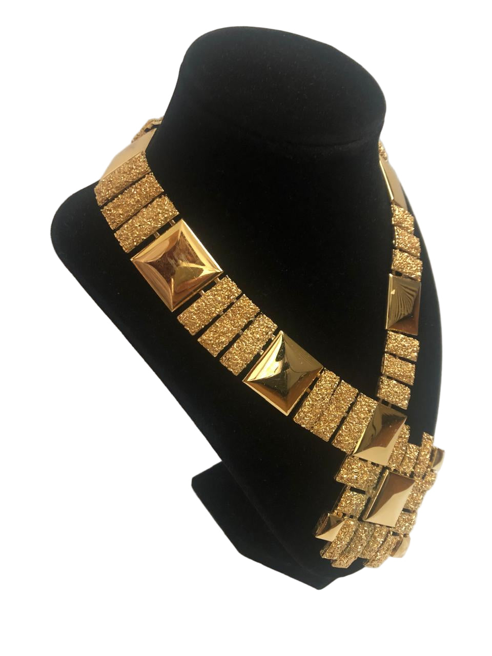 Monet geometric links necklace pas D’or collection 1972