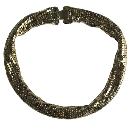 Vintage Lanvin Paris necklace metal mesh