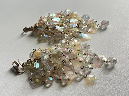 Vintage earrings lucite dangle waterfall
