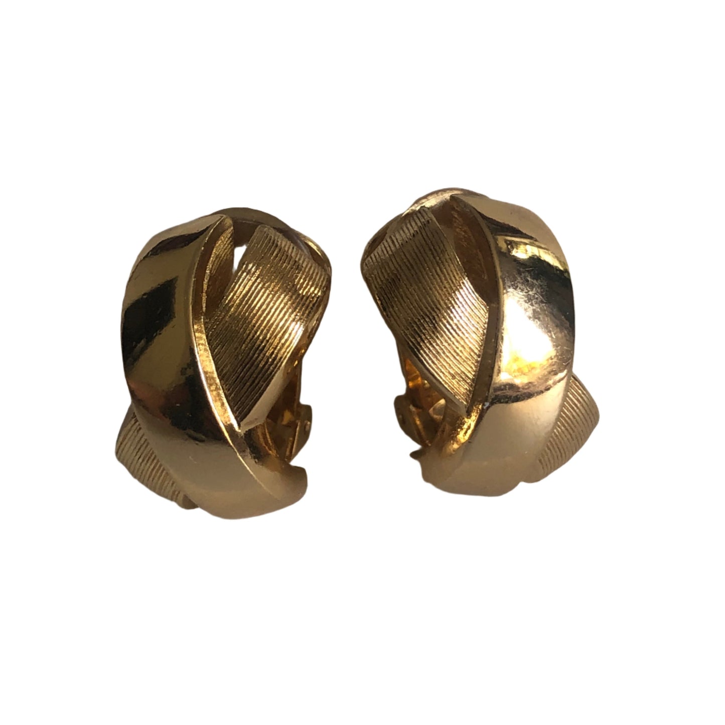 Vintage Chr. Dior earrings clip on cross matte glossy