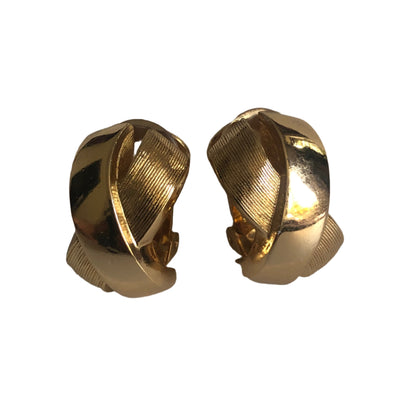 Vintage Chr. Dior earrings clip on cross matte glossy
