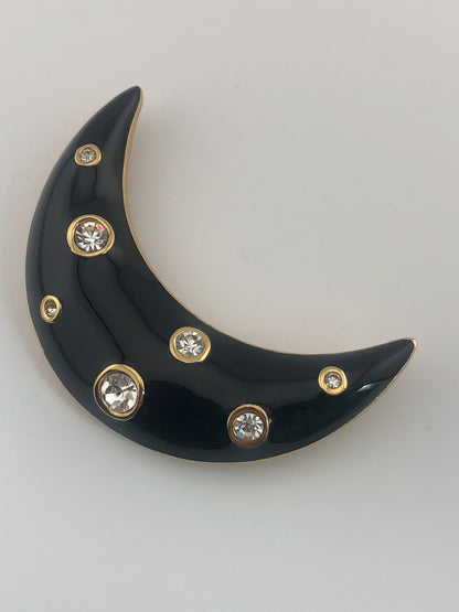 Vintage CHRISTIAN DIOR half moon/crescent Brooch