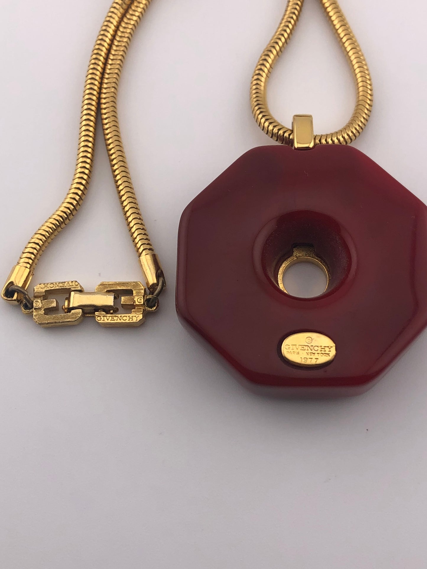 Vintage GIVENCHY necklace lucite pendant turtle  bee