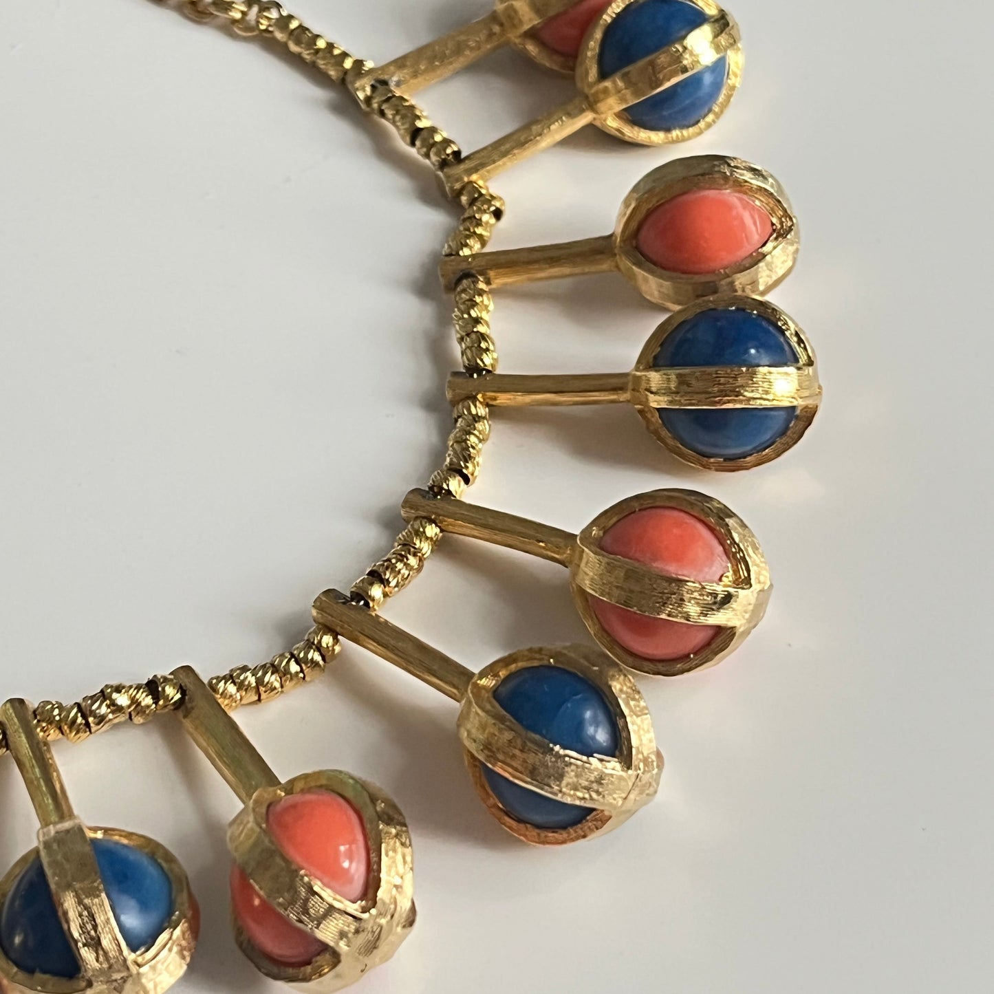 Vintage ACCESSOCRAFT necklace collar ball Egyptian style